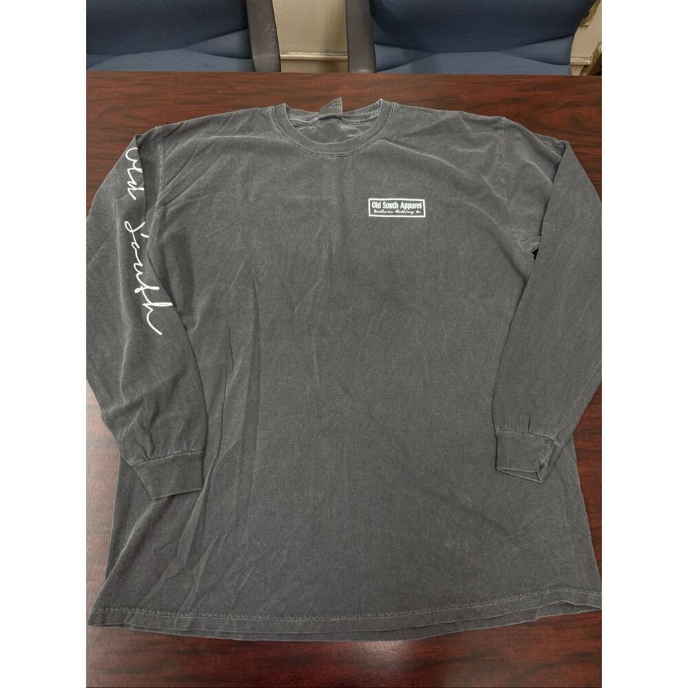 Old South Christmas RV Dark Grey Long Sleeve Mens Tee Shirt Size X-Large